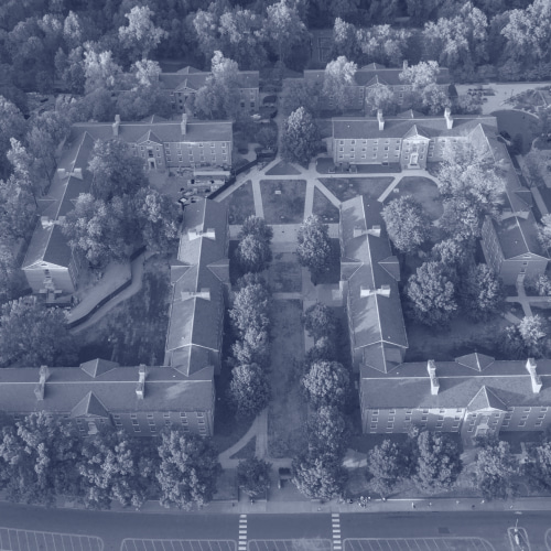 Aerial view of dorms