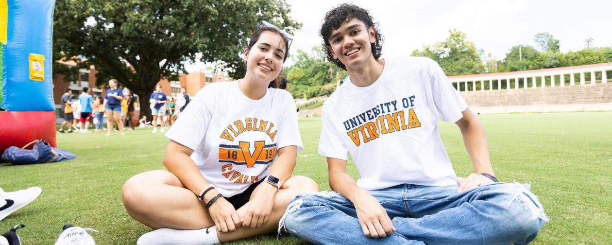 Two students on the Lawn